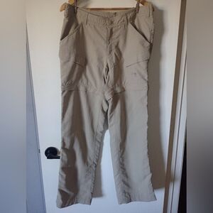 North Face Khaki Hiking Pants Convertible To Shorts Size 12